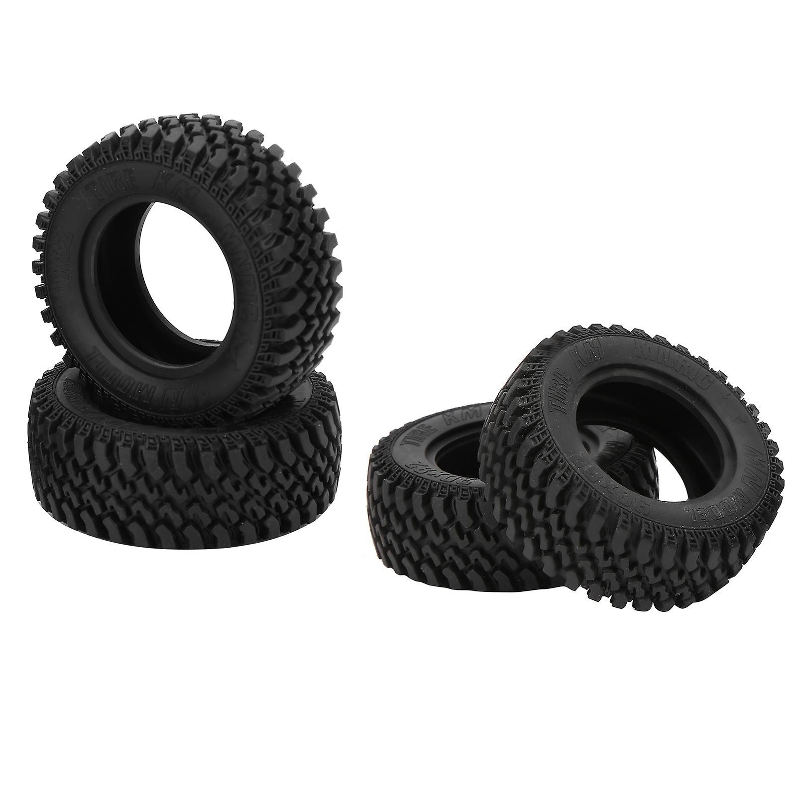 4pcs Rc Rubber Wheels Tyre Front And Rear Tires For Mn86 1/12 Rc Crawlers Upgrade Parts