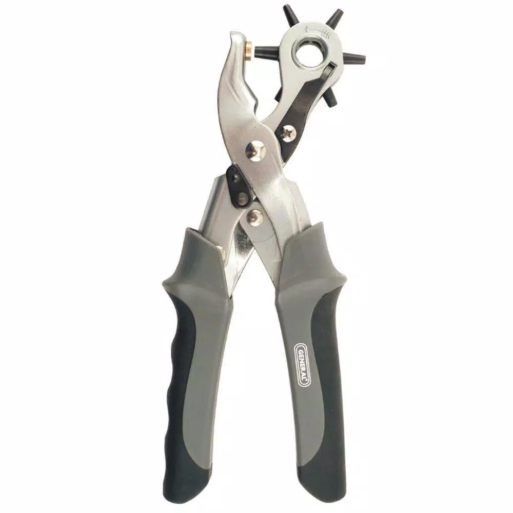 General Tools Heavy Duty Self-Opening Revolving Hole Punch Pliers for Leather Punching Belts Pet Collars Handbags and More and#8211; XDC Depot