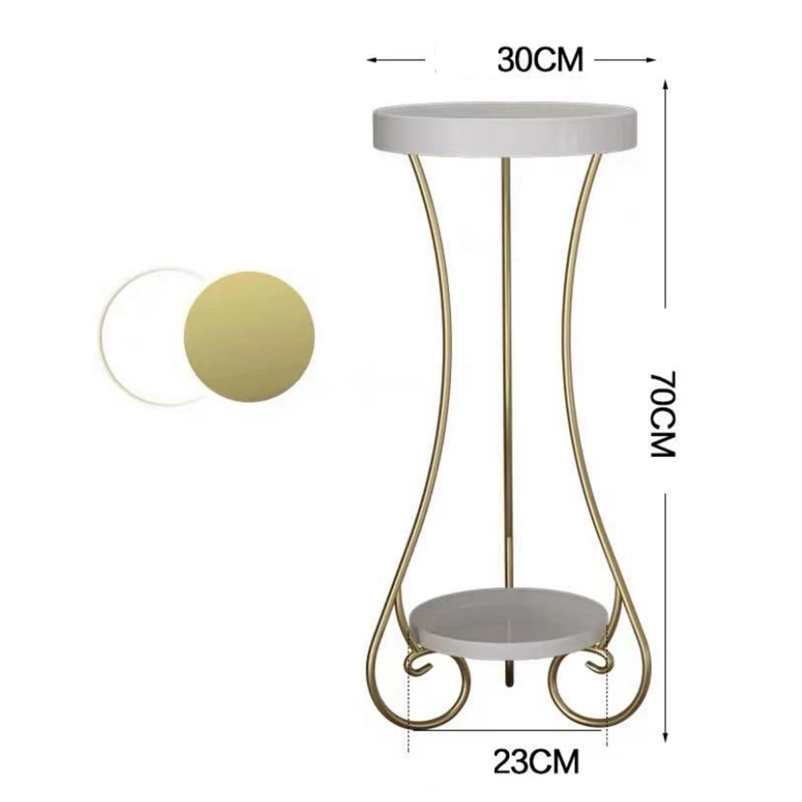 2 Tiers Plant Stand Potted Flower Display Shelf Display Rack Floor Standing Flower Pot Holder for Porch Entryway garden Decoration White Large