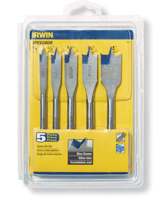 Irwin Speedbor Carbon Steel Spade Bit Set 5 pc