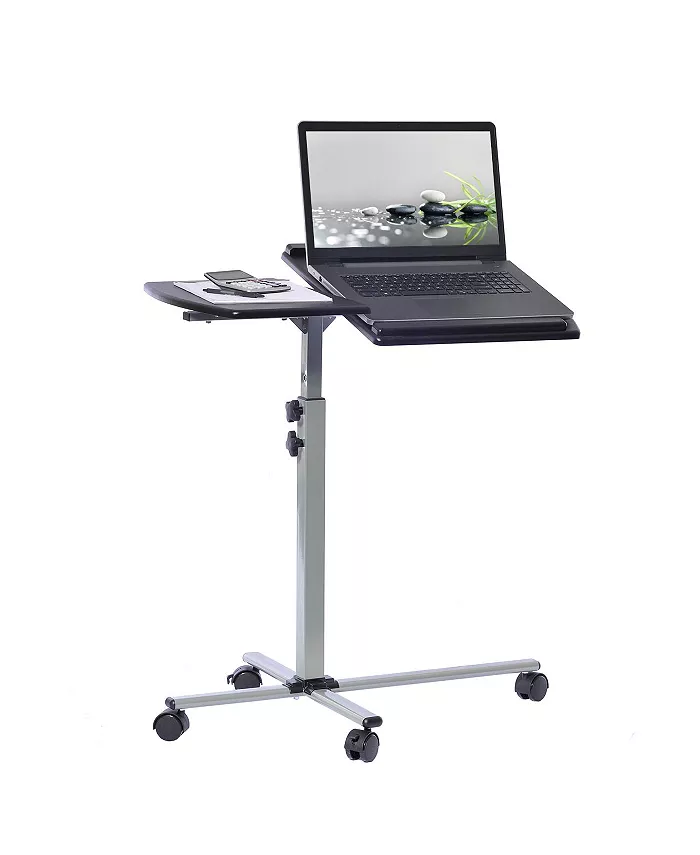 RTA Products Techni Mobili Rolling Adjustable Laptop Cart