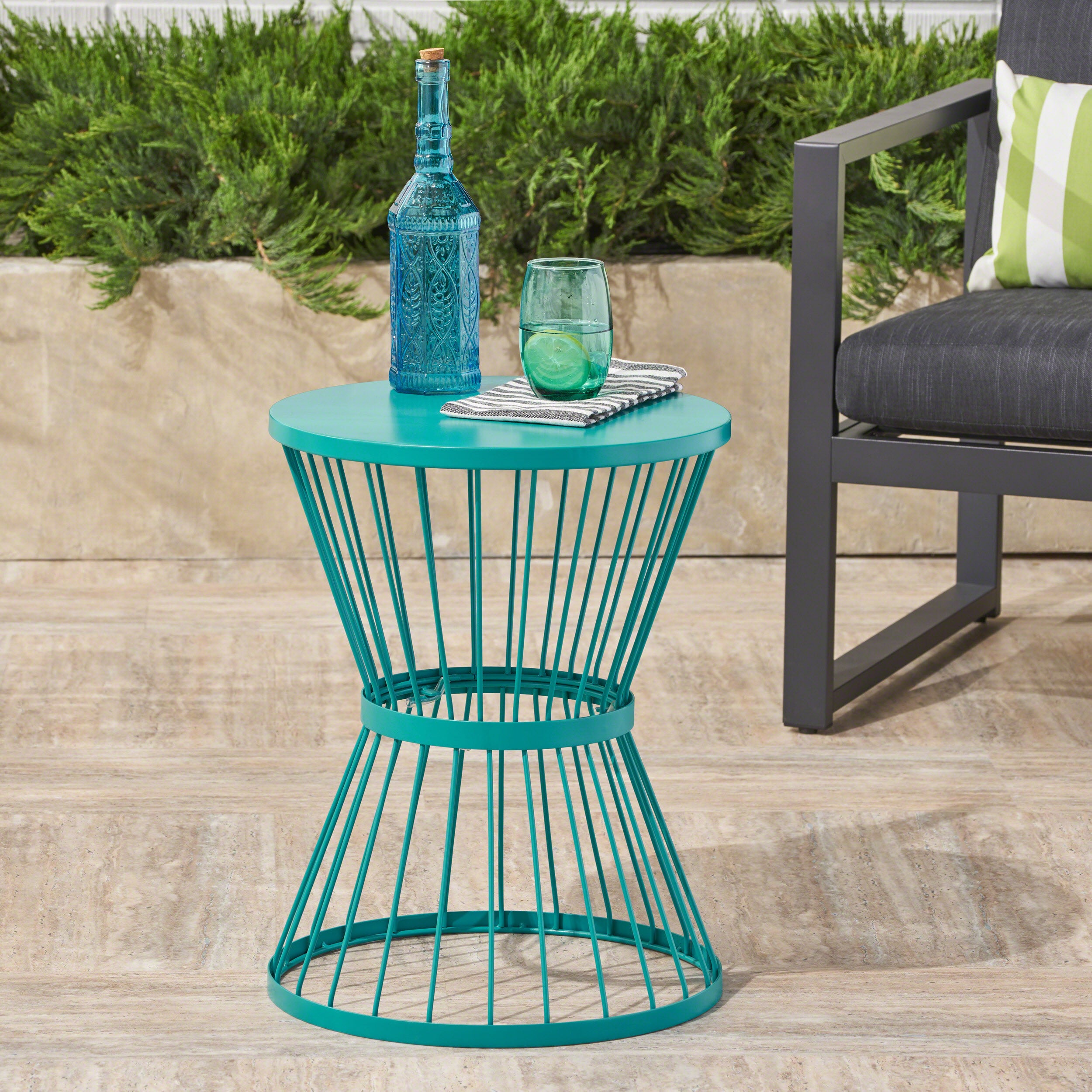 Fern Outdoor 16 Inch Iron Side Table