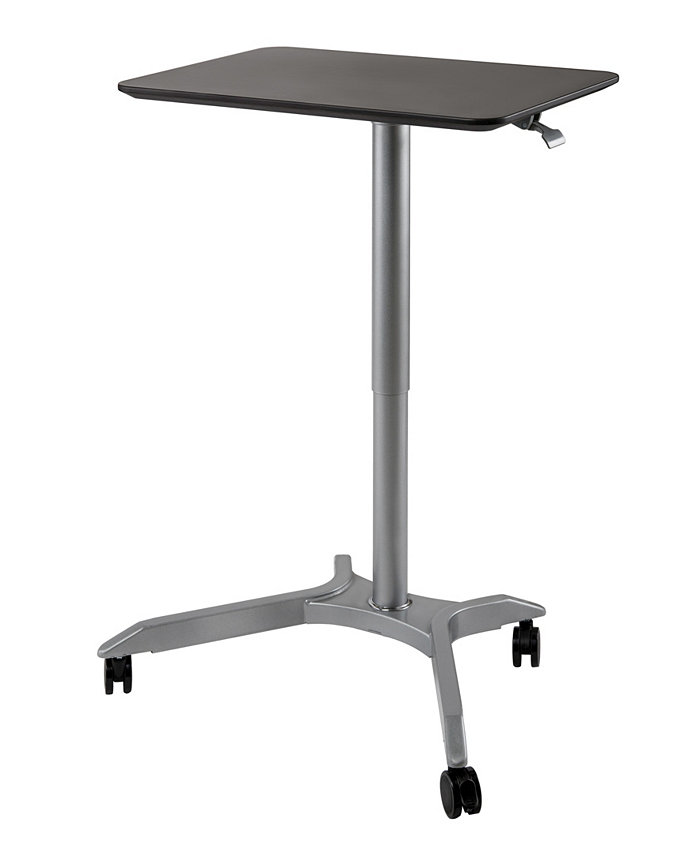 Seville Classics 28 airLIFT XL Pneumatic Height Adjustable Sit-Stand Mobile Laptop Computer Desk Cart