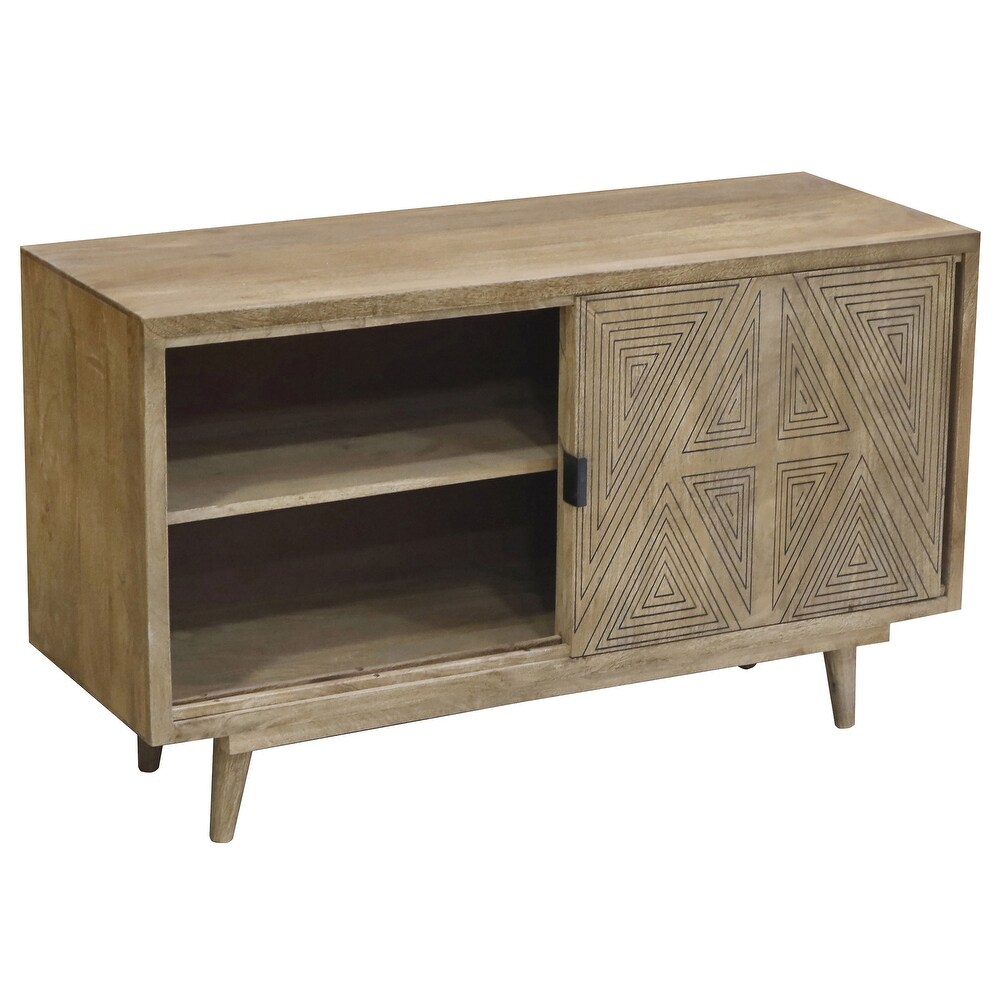 Bidi Mid Century Modern Solid Wood 2 shelf Buffet by Furniture of America