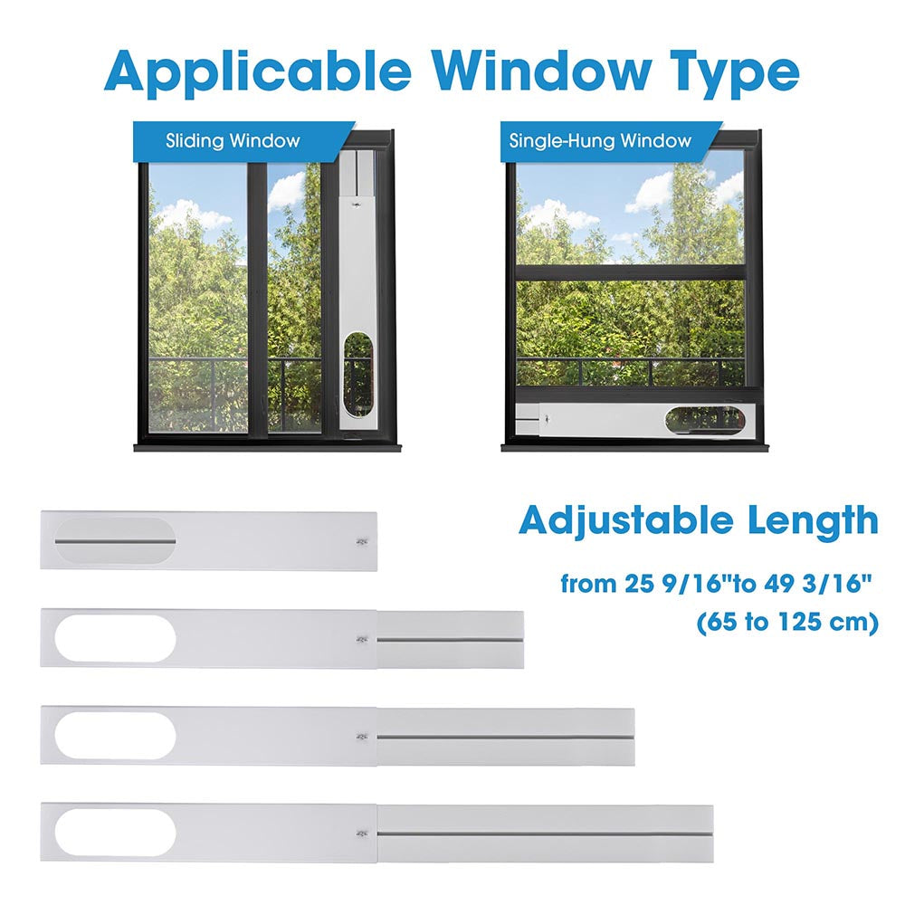 Yescom Window Vent Kit for Portable AC 5 7/8