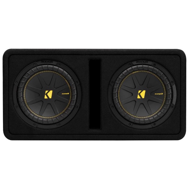 Kicker 50dcwc102 Dual Compc 10 inch Subwoofers In Vented Enclosure 2 ohm