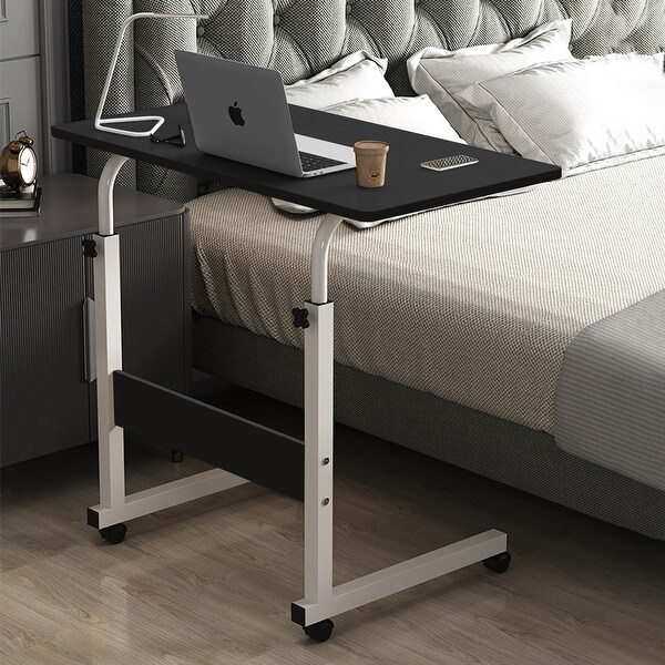 Adjustable Height Mobile Laptop Desk Rolling Stand w/ Wheel