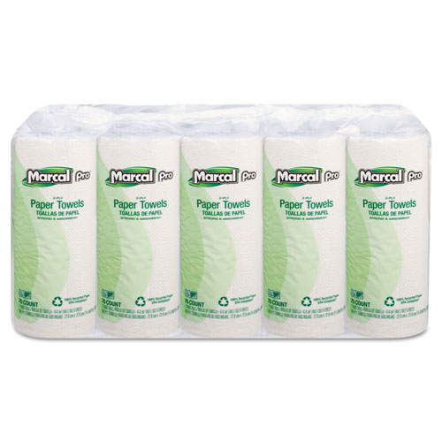 Marcal 100% Premium Recycled Perforated Towels | 11 x 9， White， 70