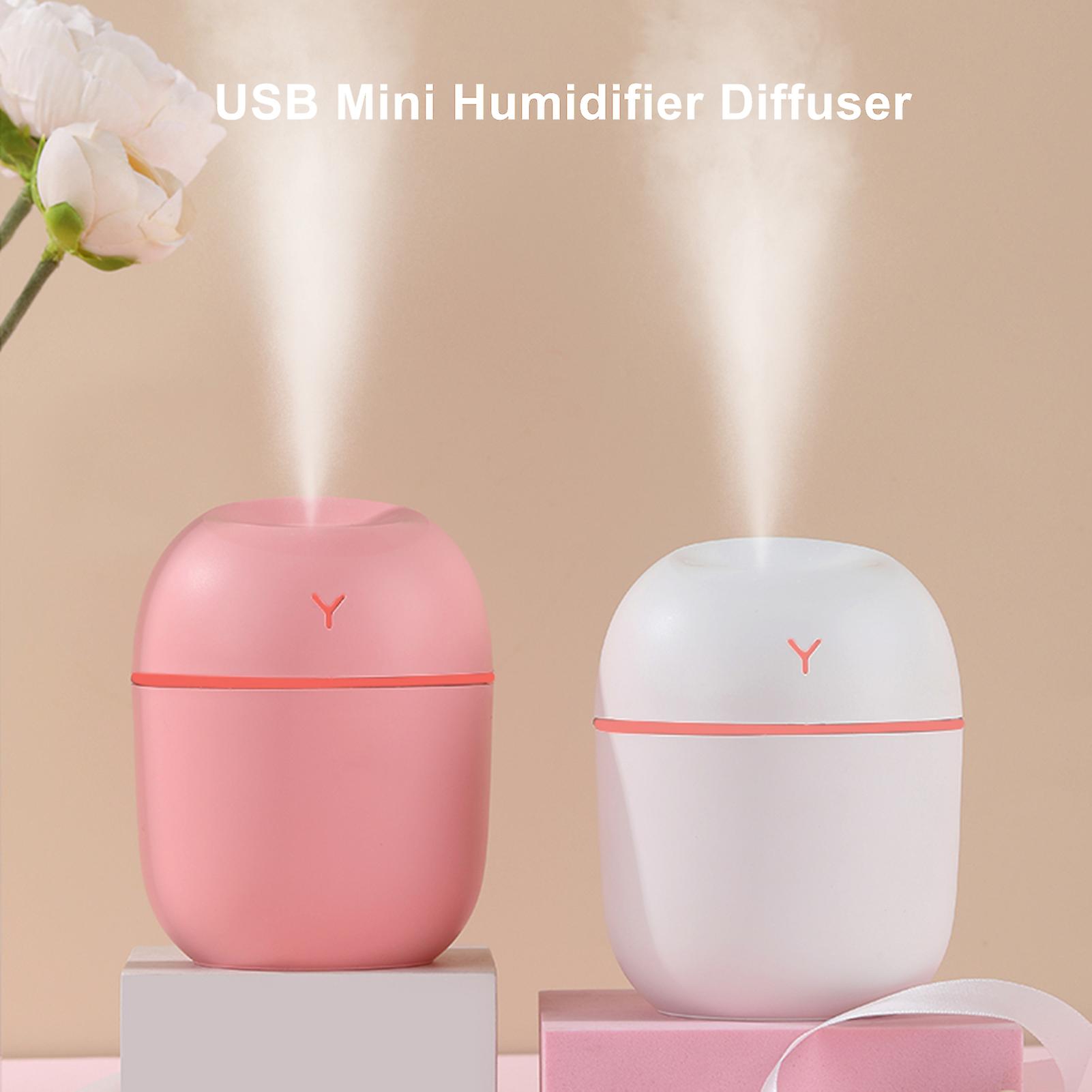 Usb Mini Humidifier Diffuser Multicolor Lighting Effects/ Continuous and Intermittent 2 S-pray Modes/ Intelligent Auto-shut Down Mode For Home Office Li