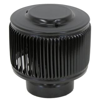 Active Ventilation 4 in. Dia Aura PVC Vent Cap Exhaust with Adapter for Schedule 40 or Schedule 80 PVC Pipe in Black AV-4-PVC-BL