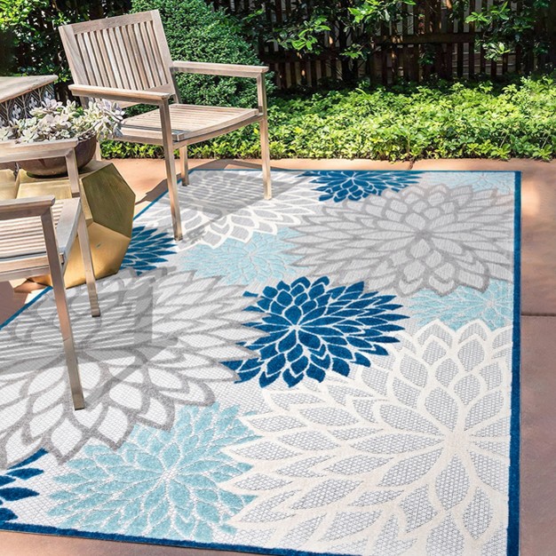 Minori Floral Indoor outdoor Runner Rug Jonathan Y