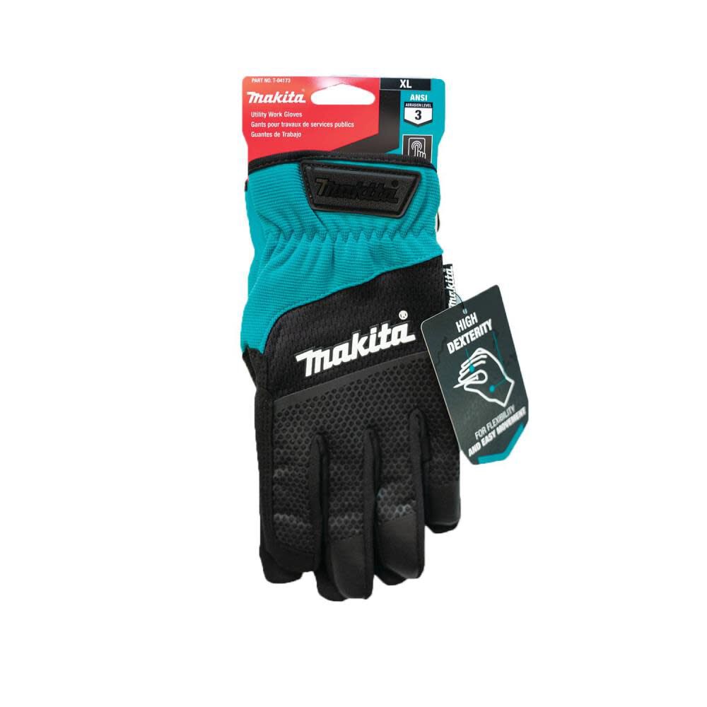 Makita Utility Work Gloves Open Cuff Flexible Protection XL T-04173 from Makita