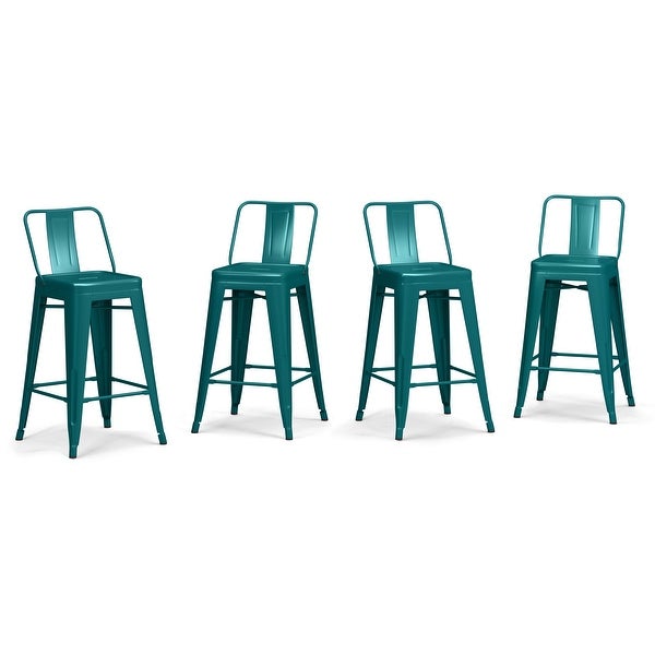 WYNDENHALL Josephine Industrial Metal Stool (Set of 4)