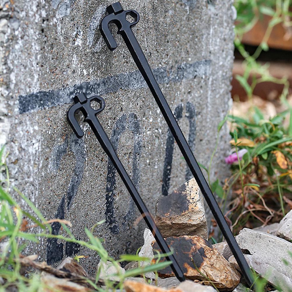 Qvien 8 Pcs Steel 30cm Hex Tent Stakes Pegs For Tents Camping Outdoor Activities