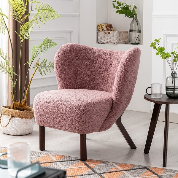 Modern Design Wingback Chairs with Solid Wood Legs