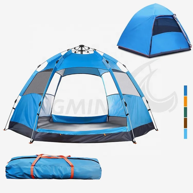 Camping Tents 4 People Beach Tents Waterproof Sun Shelter with Window Quick Automatic Opening Foldable Tent