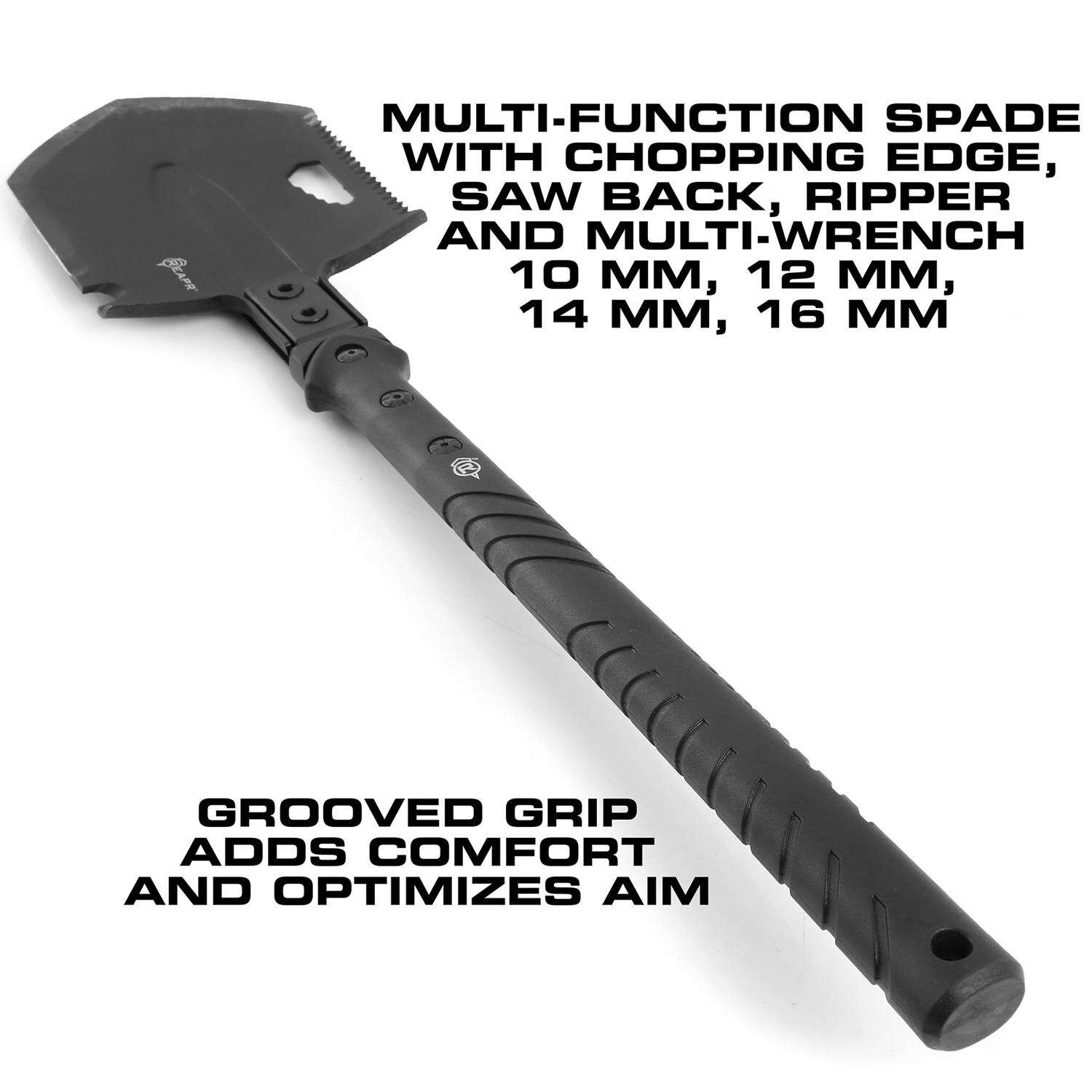 REAPR 23.5 in. Stainless Steel V-Shaped Shovel Fiberglass Handle