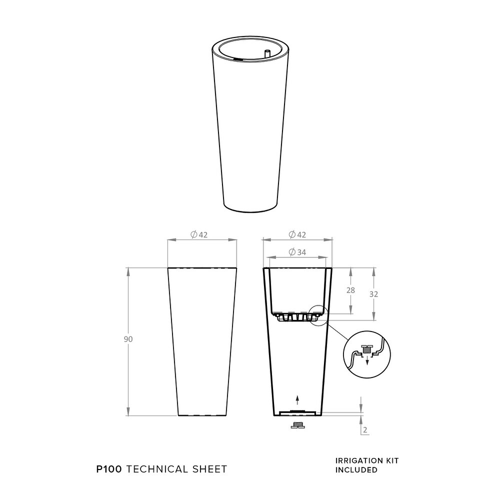 CLIMA Commercial Grade Cone Planter in 36\