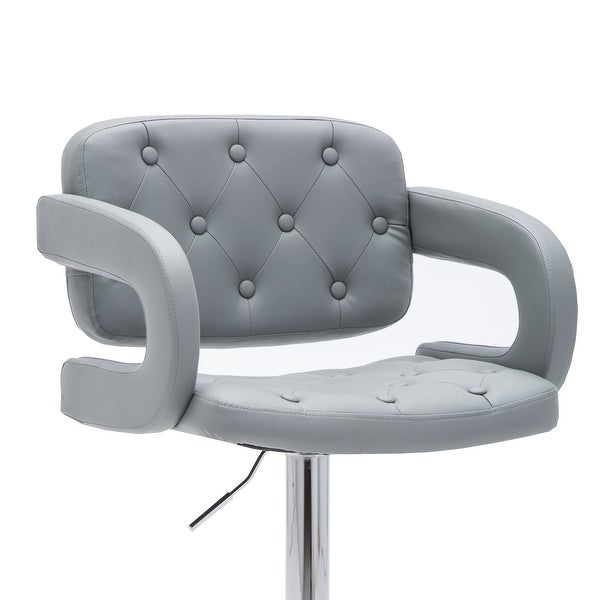 Porch and Den Coal Creek Modern Upholstered Adjustable Bar Stool