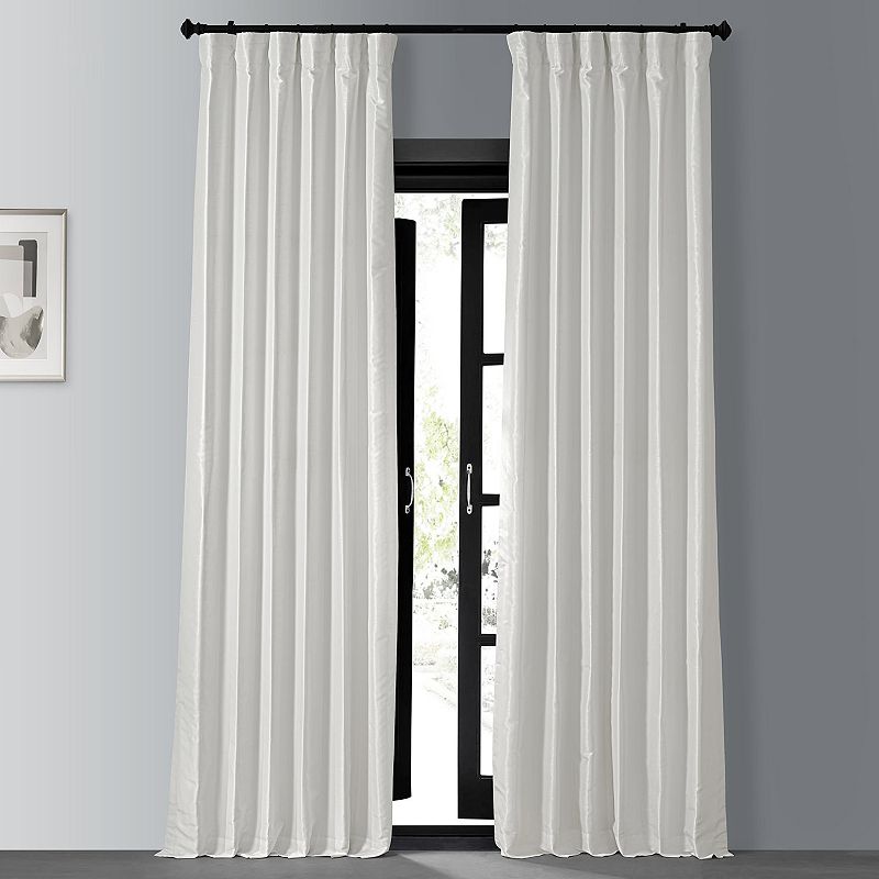 EFF Blackout Vintage Textured Faux Dupioni Window Curtain