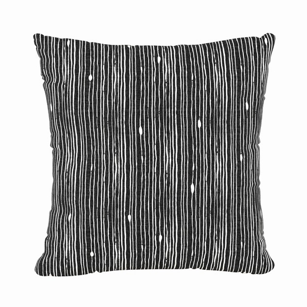 Polyester Shibori Striped Square Throw Pillow Skyline Furniture