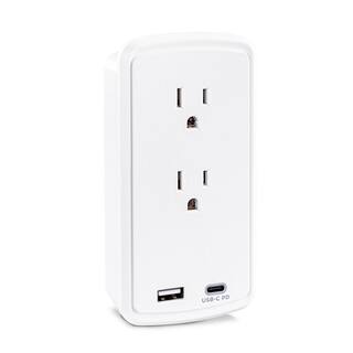 CyberPower 2-Outlet Surge Protector USB-A USB-C Wall Tap P2WUCHD