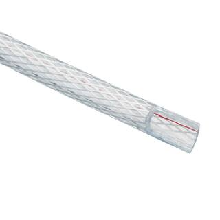 HYDROMAXX 38 in. I.D. x 12 in. O.D. x 100 ft. Braided Clear Non Toxic High Pressure Reinforced PVC Vinyl Tubing 1531038100