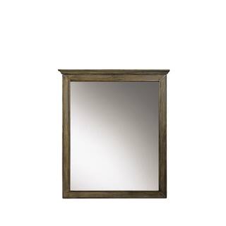 Home Decorators Collection Clinton 28 in. W x 33 in. H Framed Rectangular Bathroom Vanity Mirror in Almond Latte 9785300810