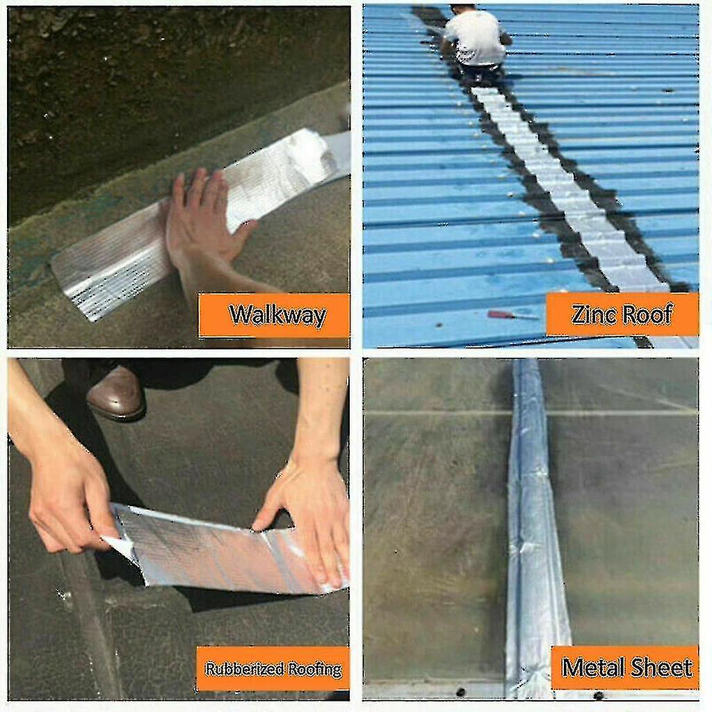 Super Waterproof Tape Butyl Rubber Aluminium Foil Tape， For Roof Leak