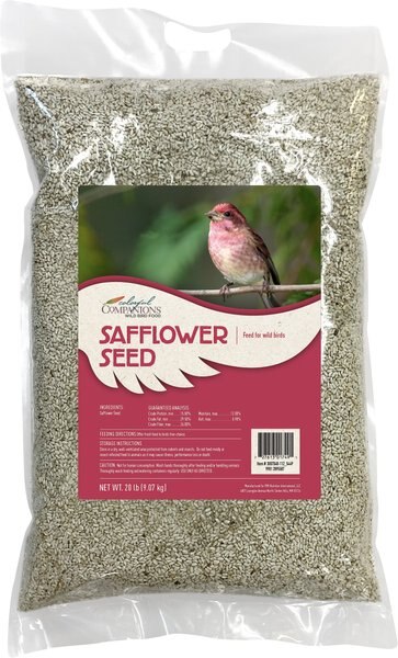 Colorful Companions Safflower Premium Wild Bird Food， 20-lb bag