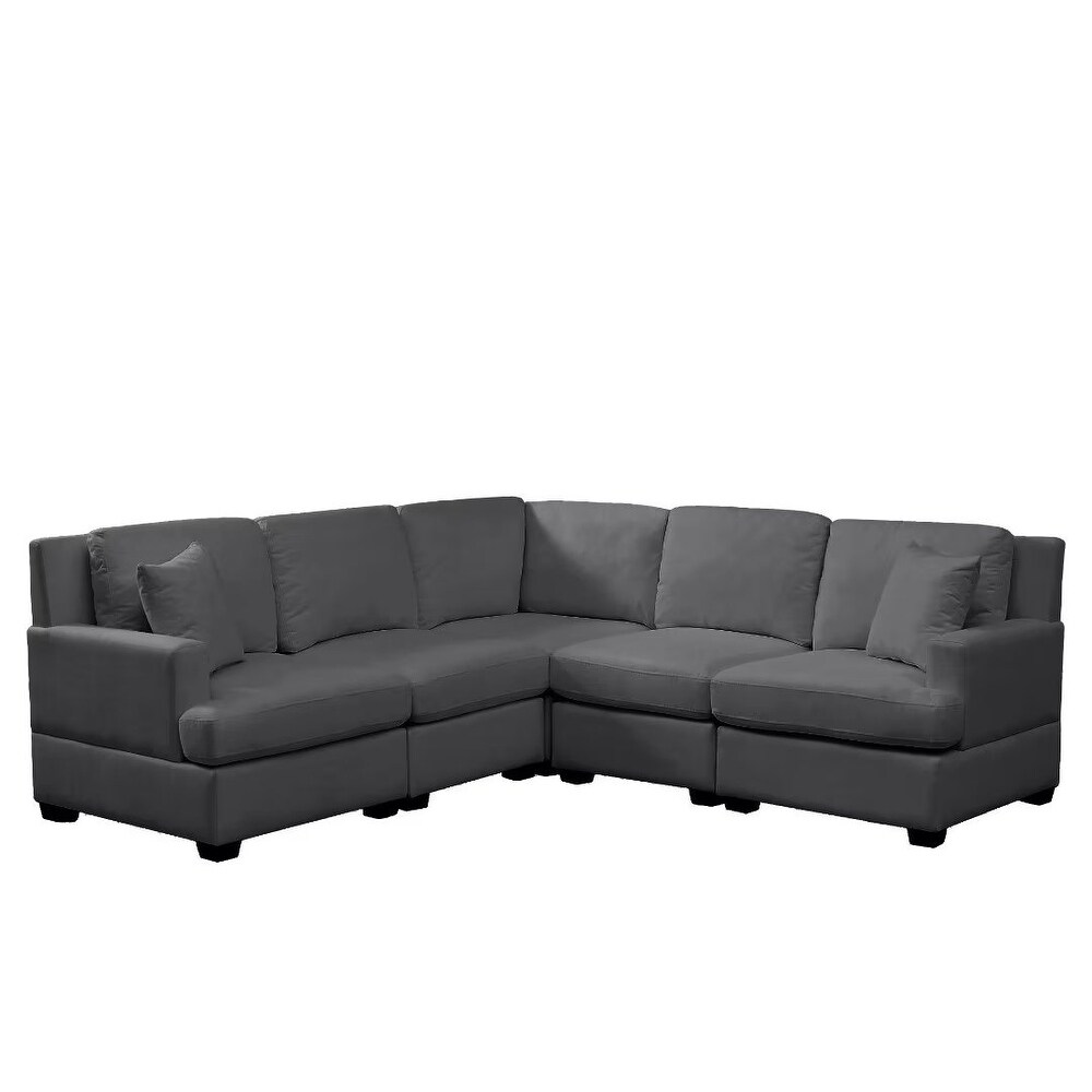 Sectional Modular Sofa with 2 Tossing cushions and Solid Frame   87.8\