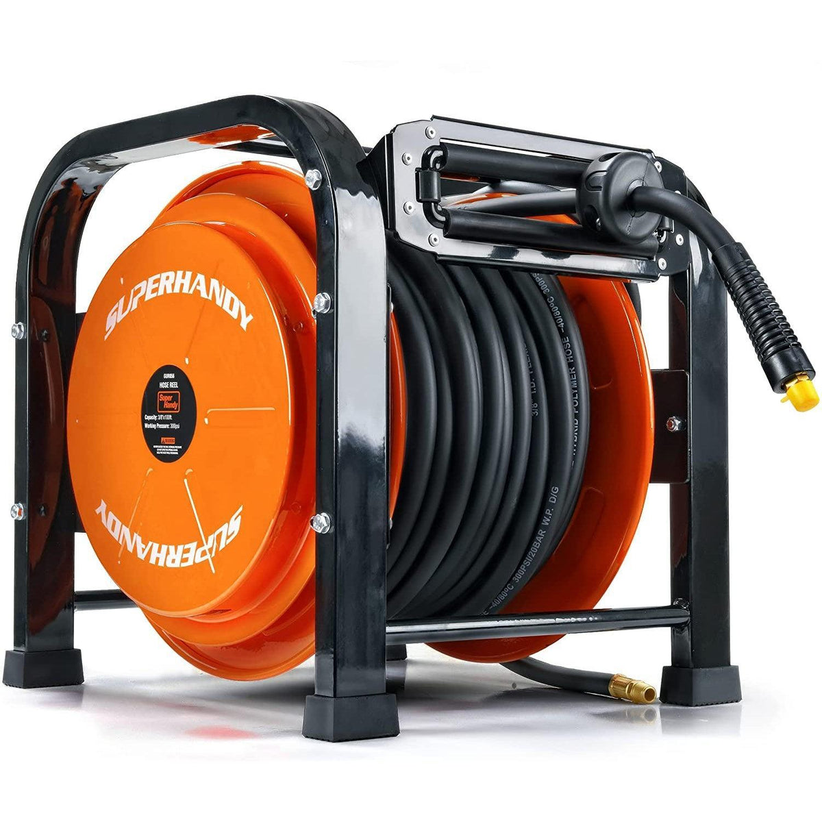 SuperHandy Portable Industrial Retractable Air Hose Reel - 3/8