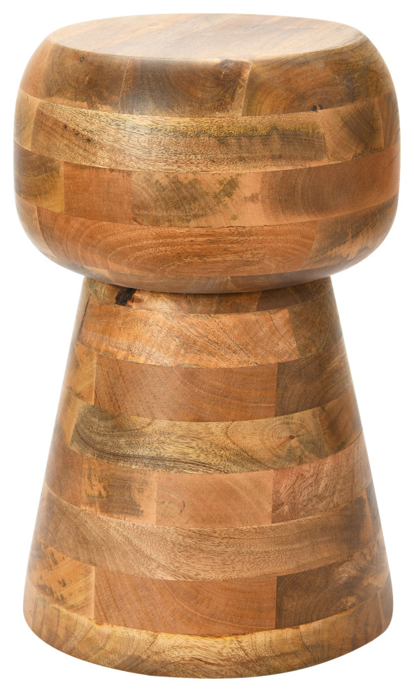 Cuvee Wood Stool or End Table  Natural   Rustic   Side Tables And End Tables   by Creative Co op  Houzz