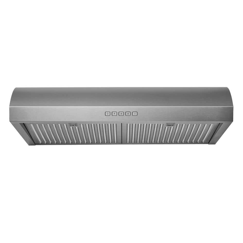 HAUSLANE 30 in Convertible Under Cabinet Range Hood with 3Way Venting Baffle Filters LED in Stainless Steel