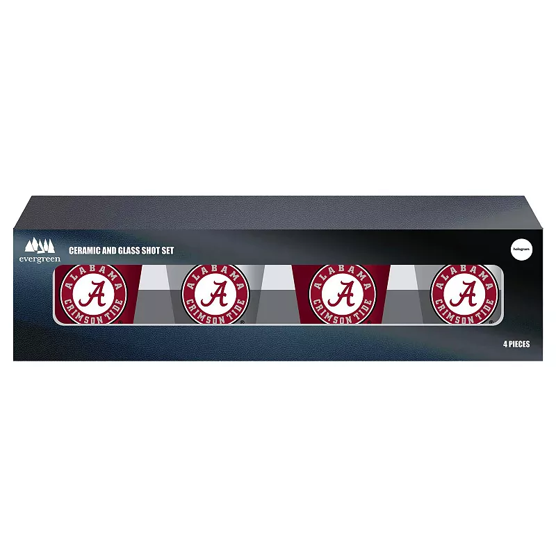 Alabama Crimson Tide Four-Pack Shot Glass Set