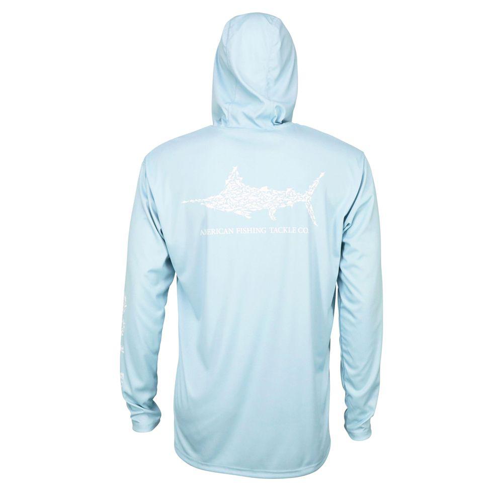 Aftco Samurai Jigfish Sun Protection Hoodie - Sky