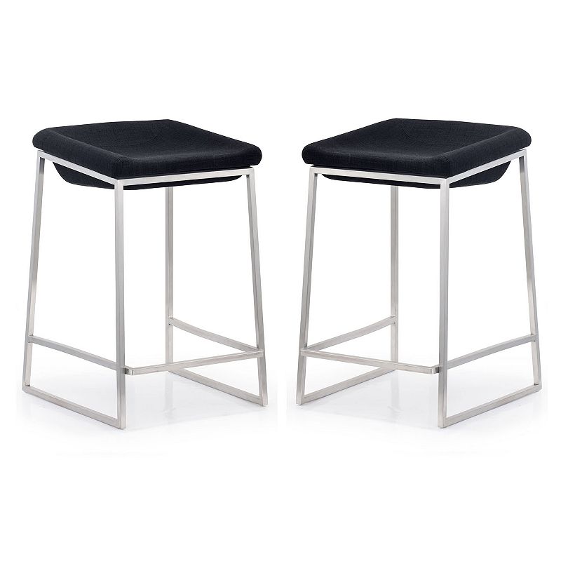 Zuo Modern 2-piece Lids Counter Stool Set