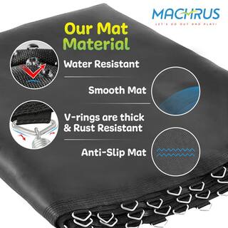 Upper Bounce Machrus Trampoline Replacement Jumping Mat Fits for 16 ft. Round Frames with 108 VRings Using 7.5 in. SpringsMat Only UBMAT-16-108-7.5