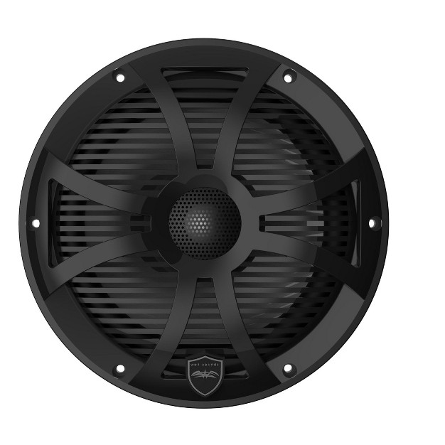 Wet Sounds Revo 8 swb Black Closed Sw Grille 8 Inch Marine Led Coaxial Speakers pair