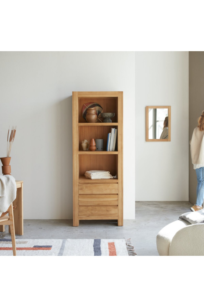 Teak Modern Minimalist Bookcase  Tikamoon Eden   Transitional   Bookcases   by Oroa   Distinctive Furniture  Houzz