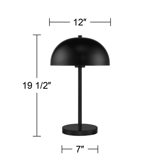 High Set Of 2 Black Metal Dome Shaped Shade For Bedroom Living Room Bedside