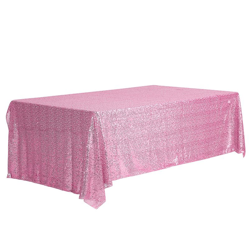 Polyester Sequin Dining Room Parties Dances Rectangle Tablecloth 1 Pc， 47 X 59