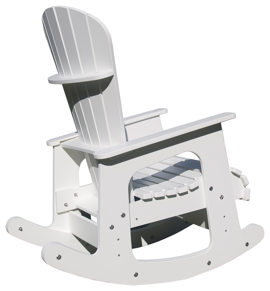 Rocking Chair   White Heron   Beach Style   Adirondack Chairs   by Key Largo Adirondack Company  Houzz