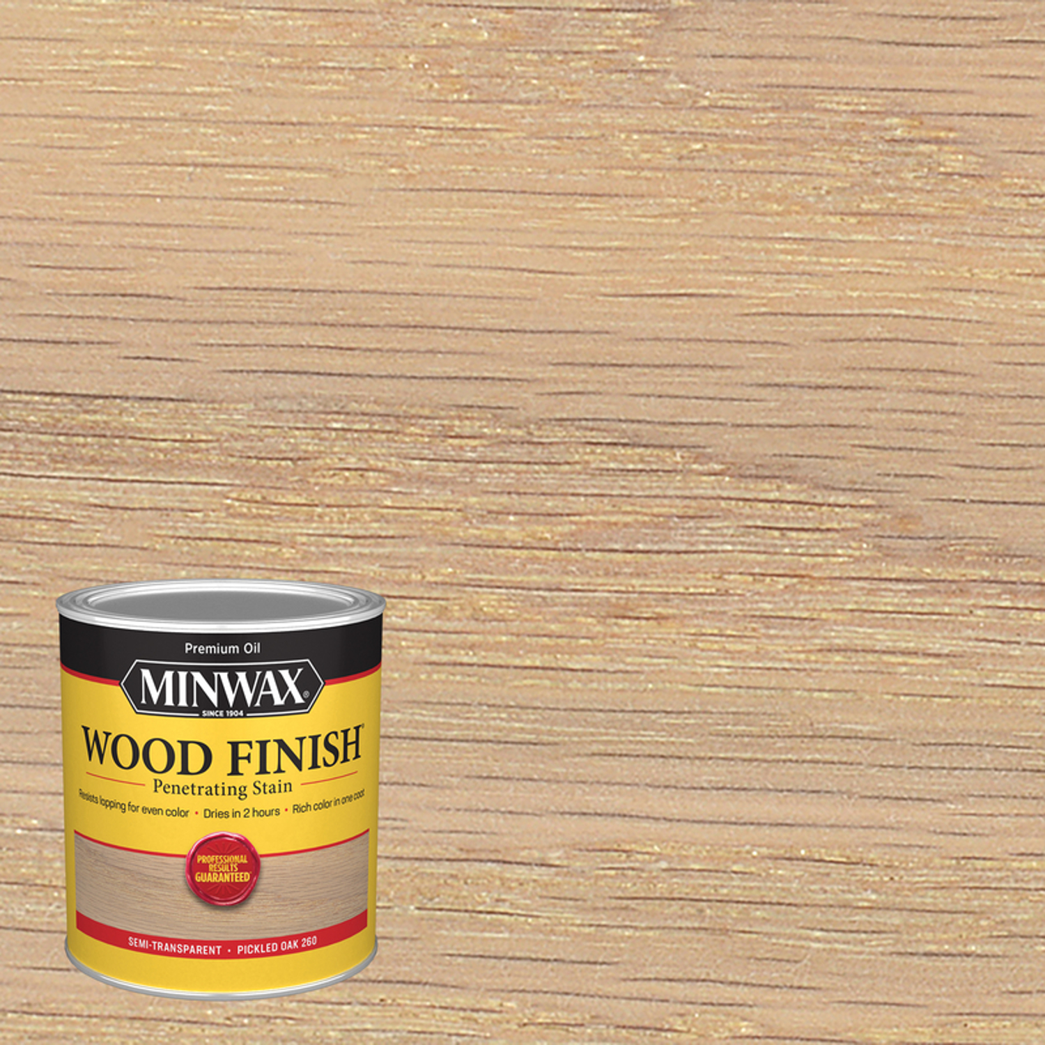 Minwax Wood Finish Semi-Transparent Pickled Oak Oil-Based Penetrating Wood Stain 1 qt