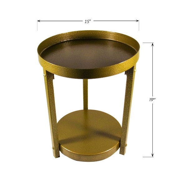 Saffron Fabs Multi-Purpose Metal End/Accent Table