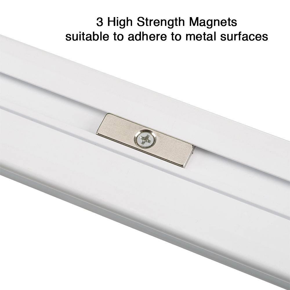 ETi 40 in. 64-Watt Equivalent Ultra Thin Magnetic Shelf Light Plug-in Integrated LED White Strip Light Fixture (12-Pack) 535091610-12PK