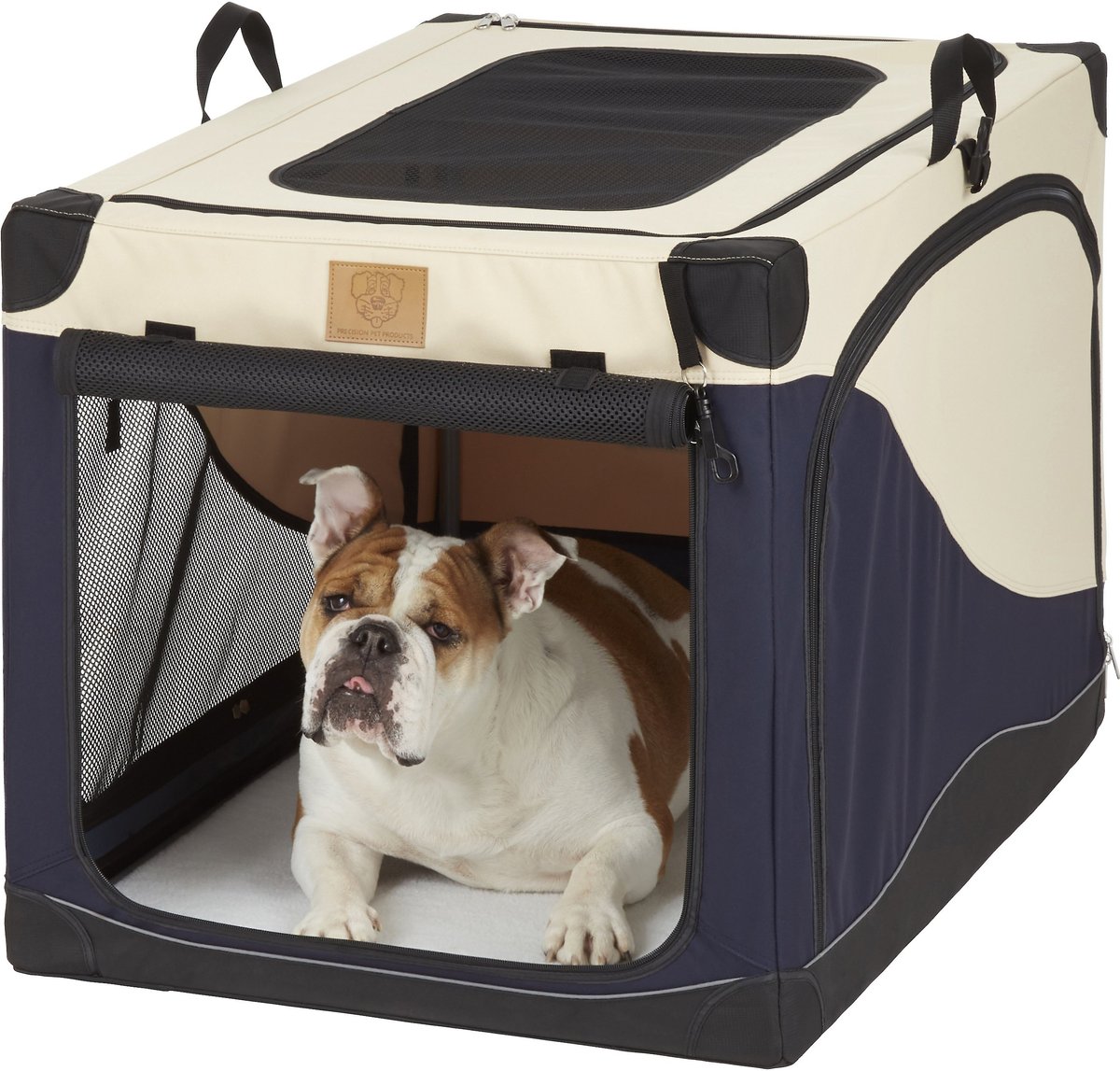 Precision Pet Products 4-Door Collapsible Soft-Sided Dog Crate