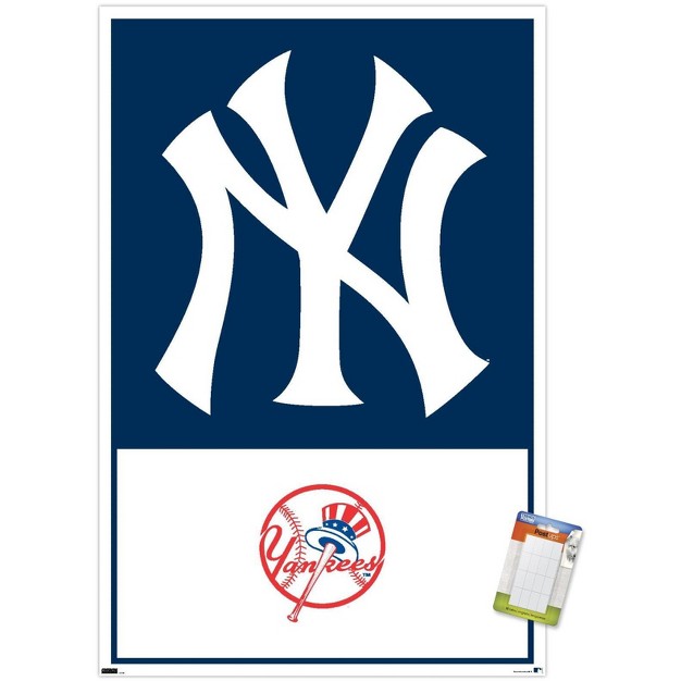 Trends International Mlb New York Yankees Logo 22 Unframed Wall Poster Prints