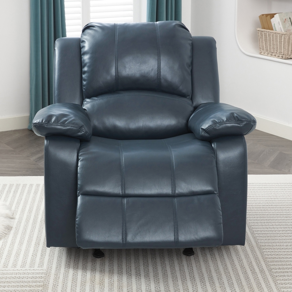 Charleston Leather Gel Glider Rocker Recliner by Greyson Living