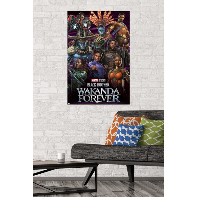 Trends International Marvel Black Panther Wakanda Forever Group Unframed Wall Poster Prints